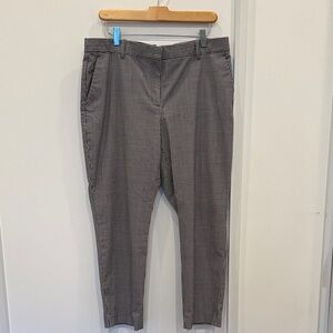 Theory Black and White Checkered Trouser Pants